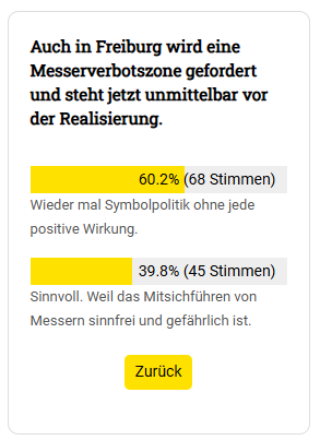 Abstimmung Messerverbotszone